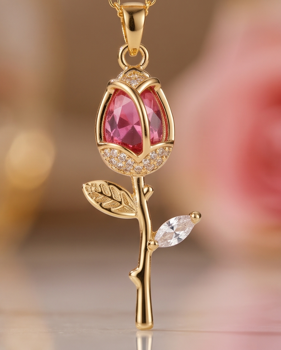 Pink Tulip Pendant