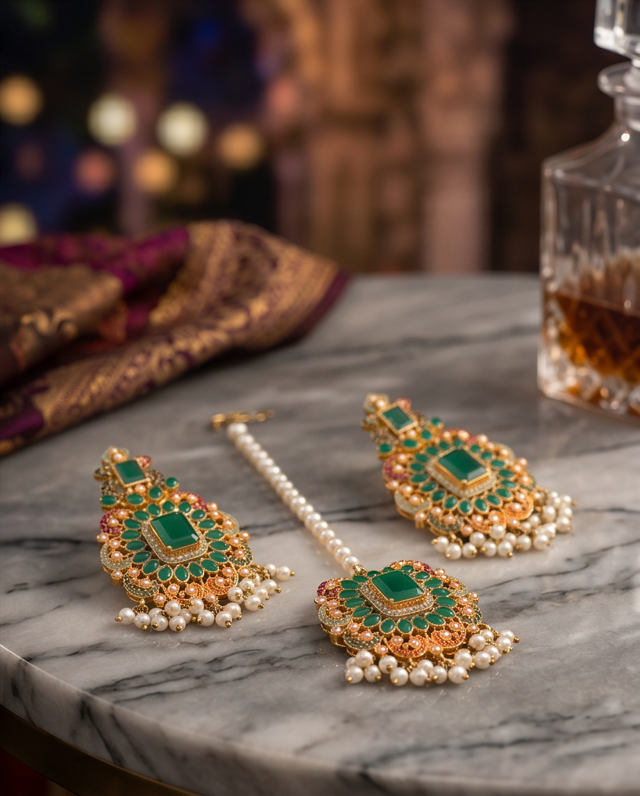 Royal Green Maala Set