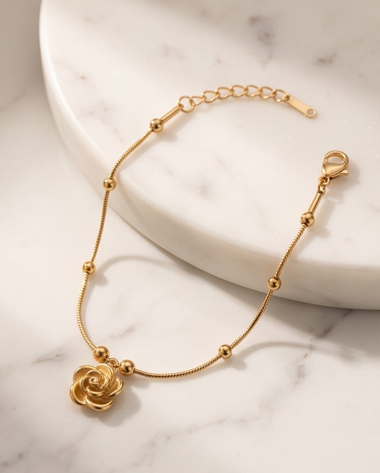 Rose Charm Bracelet