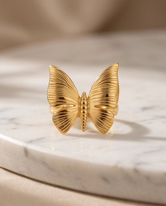 Adjustable Butterfly Ring