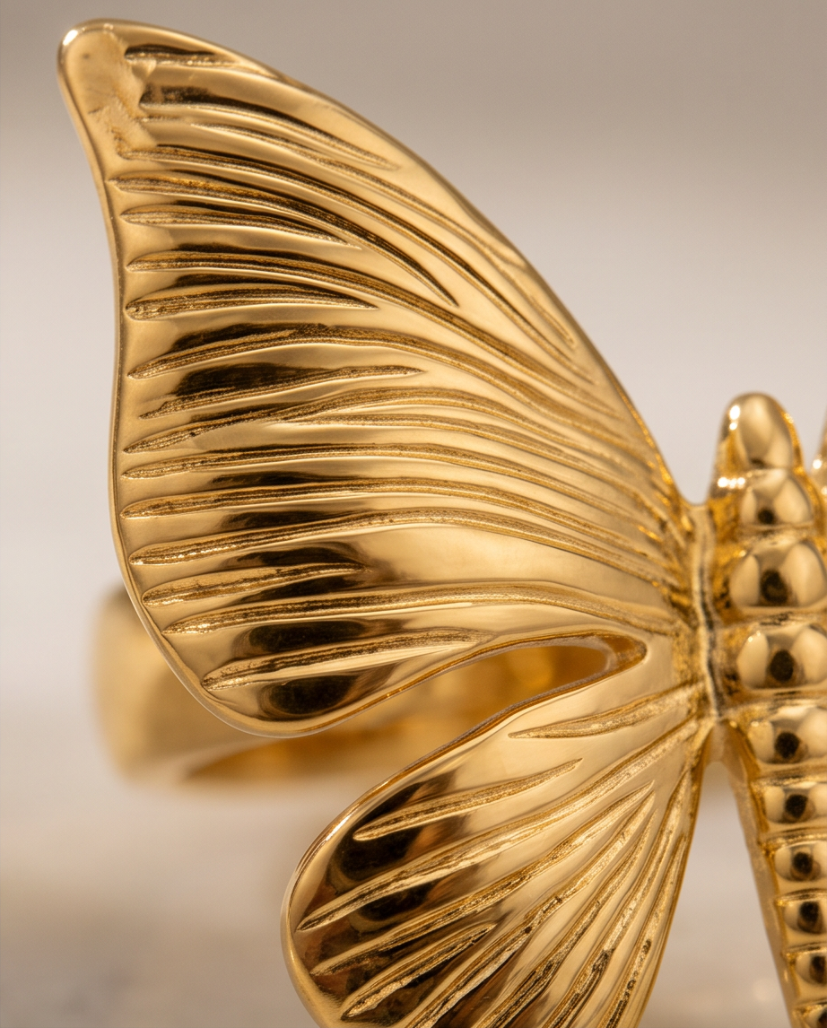 Adjustable Butterfly Ring