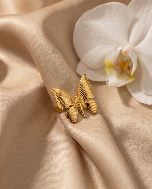 Adjustable Butterfly Ring