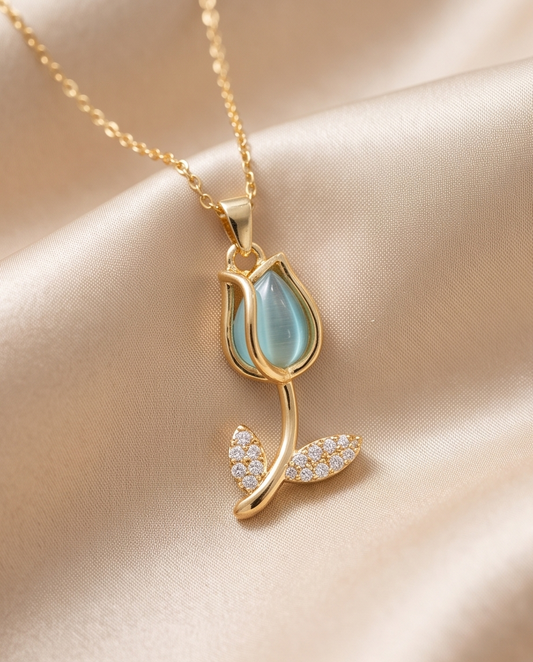 Ice blue Tulip Pendant