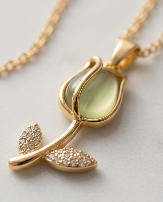 Mint Green Tulip Pendant