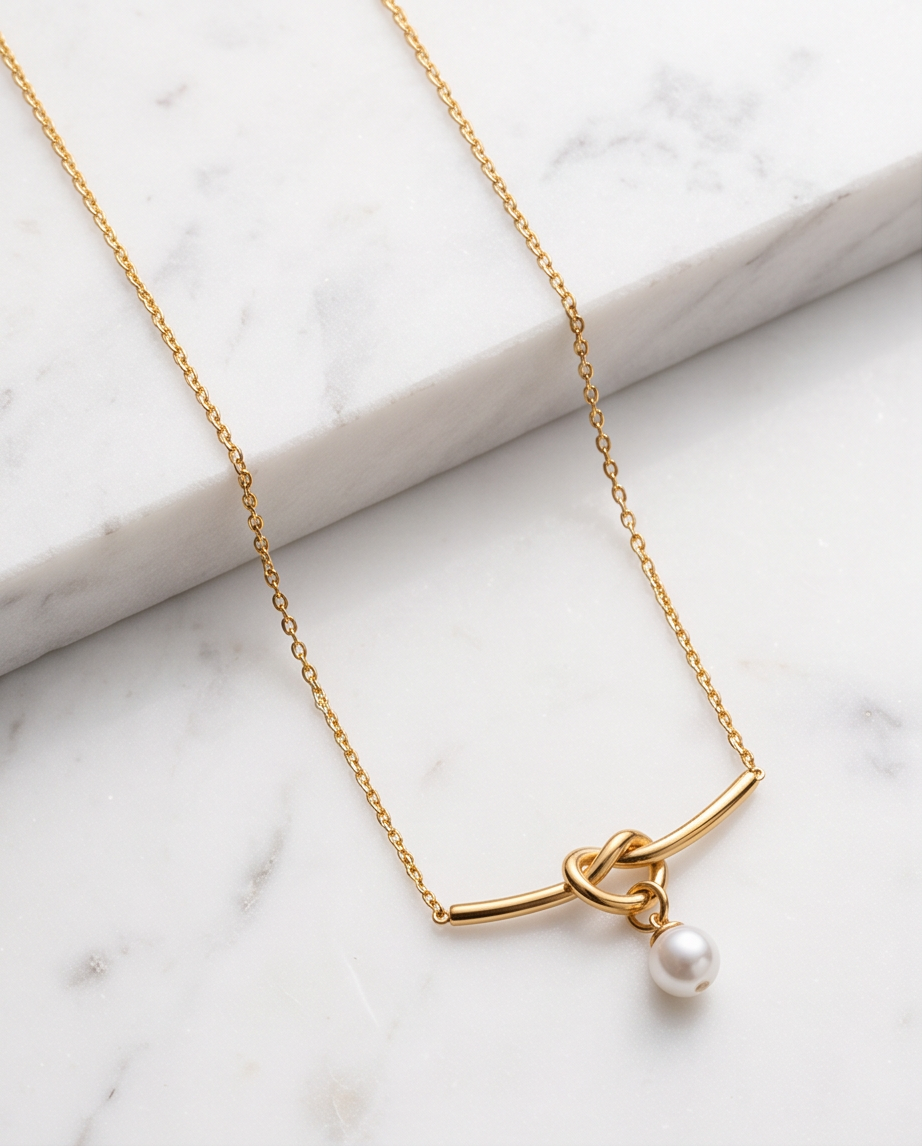 Knot With Pearl Pendant