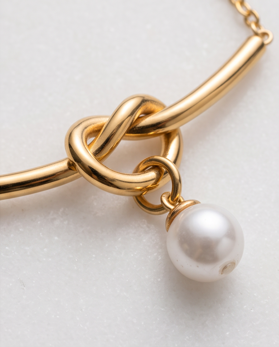 Knot With Pearl Pendant