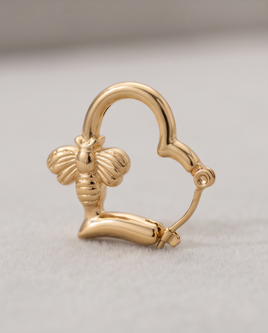 Bee on Heart Hoops
