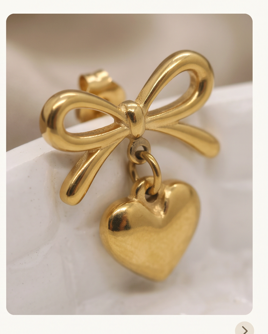 Bow & Heart Studs