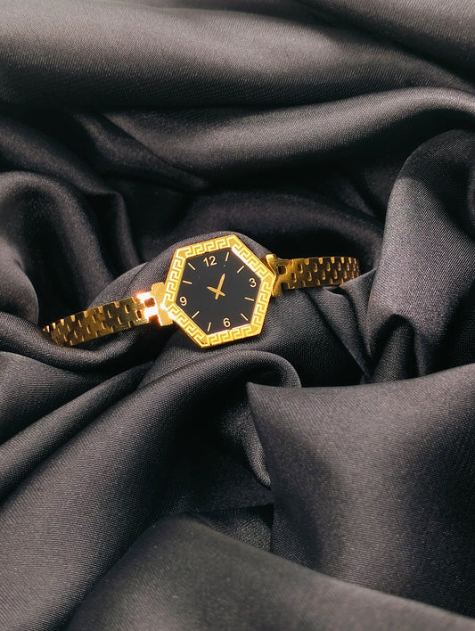 Openable Hexagon Dial Watch Style Handcuff